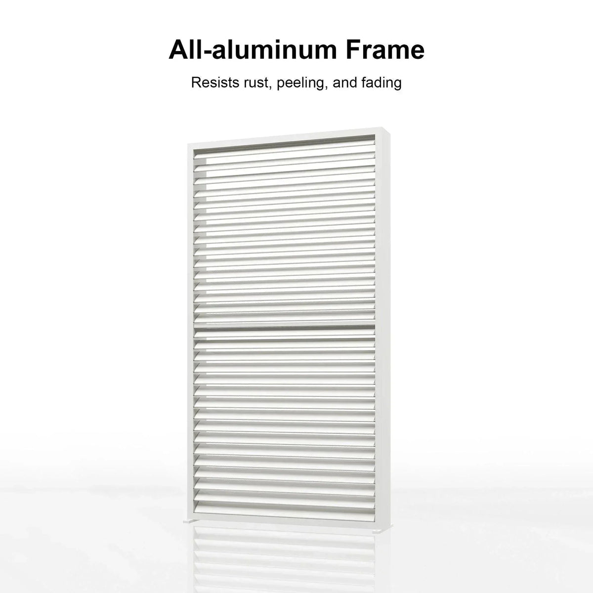 PURPLE LEAF Athena Louvered Pergola white Outdoor Aluminum Pergola with Shutter Wall Adjustable Gazebo Rainproof for Patio Deck Garden