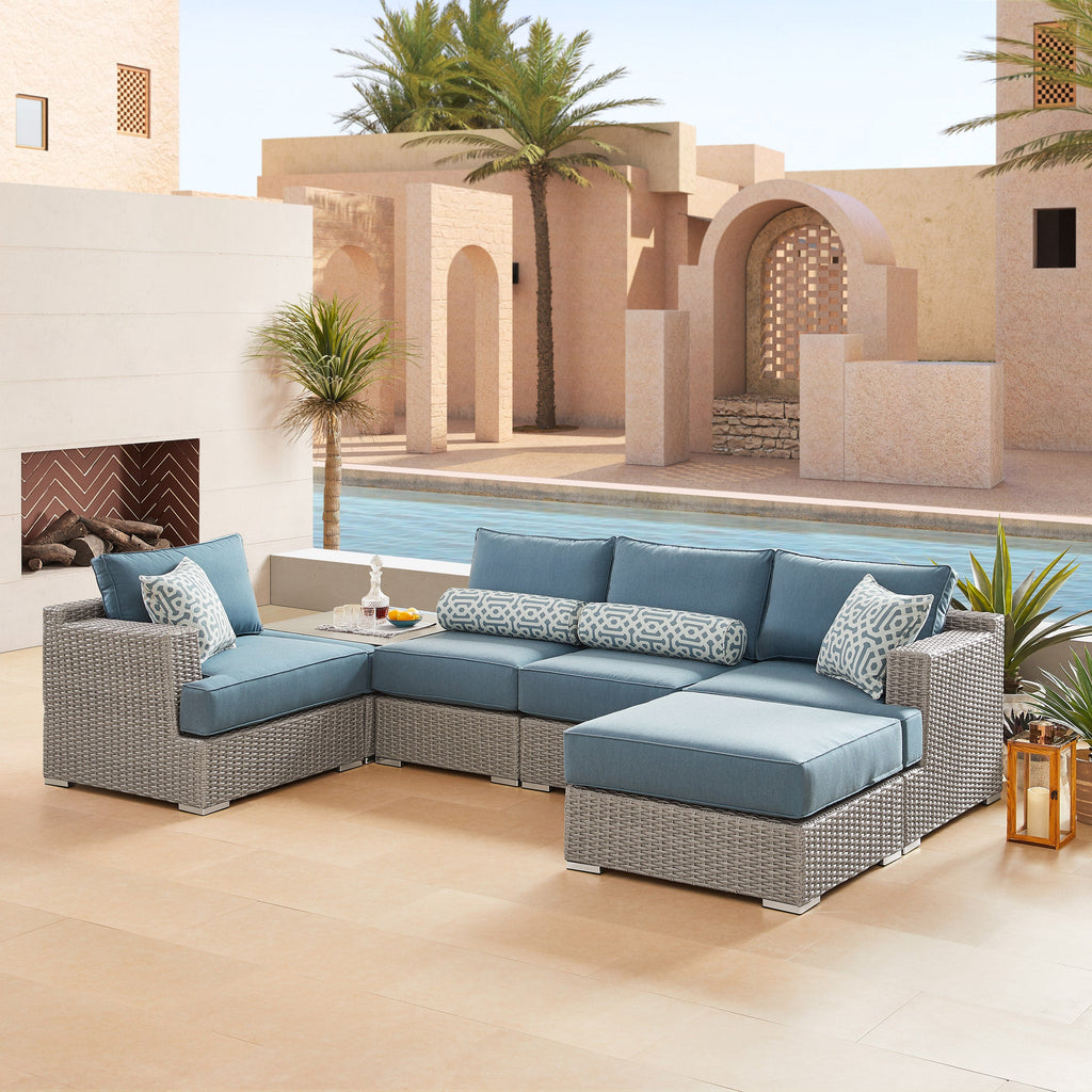 6-Piece Modular Outdoor Patio Seating Set