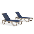 PURPLE LEAF Outdoor Chaise Lounge Chair Pool Lounge Chair with Champagne Aluminum Plastic Stackable Patio Lounge Chair for Poolside Sunbathing Beach Deck Yard
