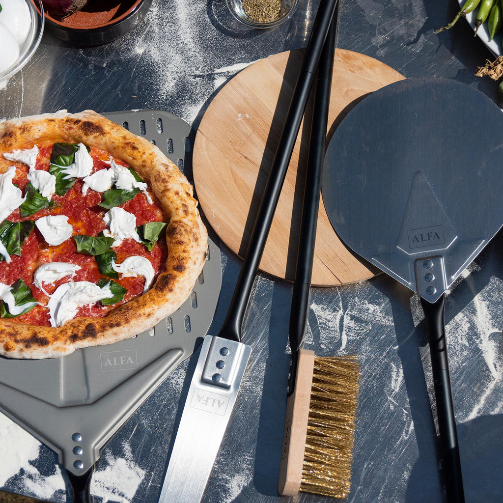 Alfa 48-Inch 5-Piece Wood Large Pizza Peel Set