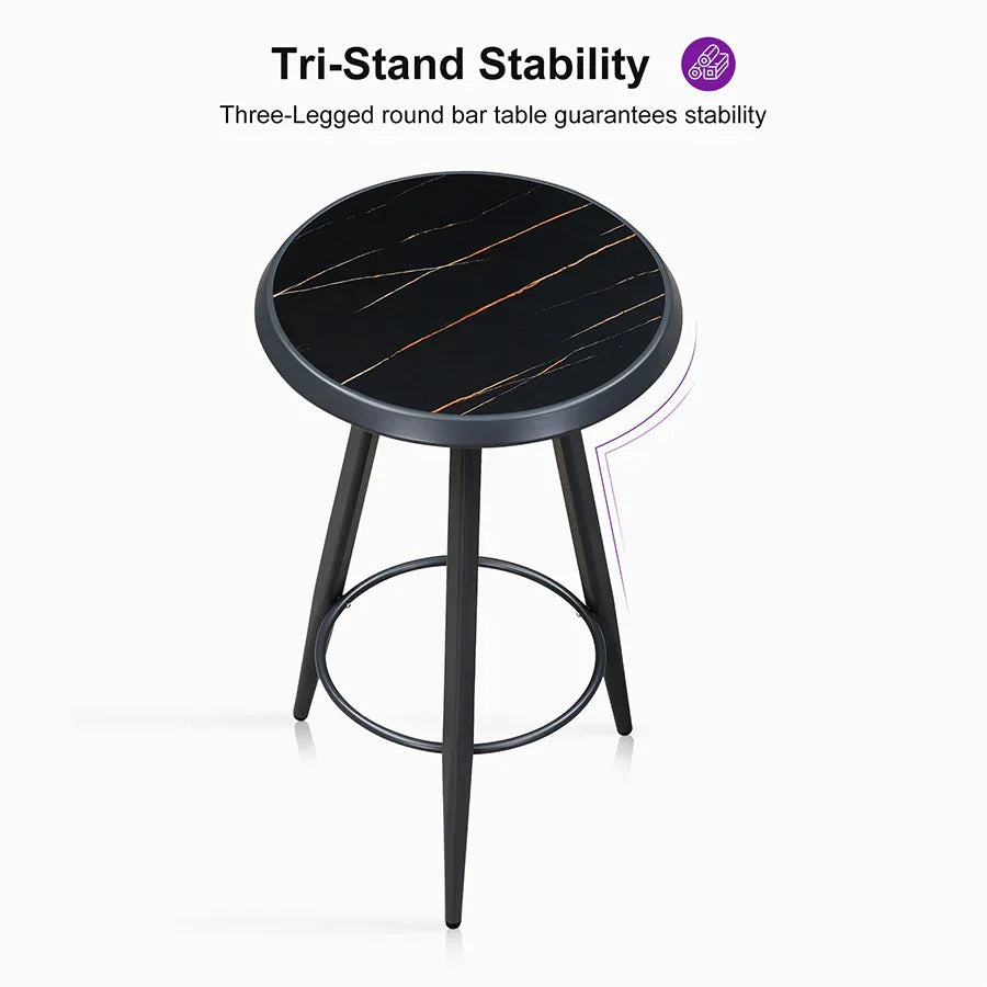 PURPLE LEAF Outdoor Bar Table Patio Dining Table Coffee Kitchen Breakfast Bistro Pub Bar Table for Patio Poolside