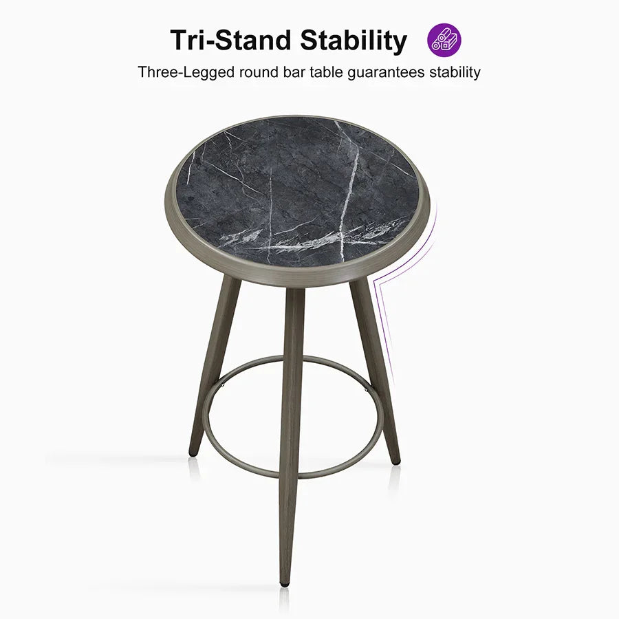 PURPLE LEAF Outdoor Bar Table Patio Dining Table Coffee Kitchen Breakfast Bistro Pub Bar Table for Patio Poolside