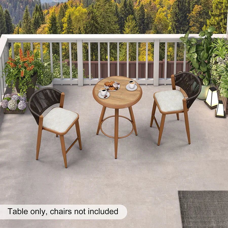 PURPLE LEAF Outdoor Bar Table Patio Dining Table Coffee Kitchen Breakfast Bistro Pub Bar Table for Patio Poolside