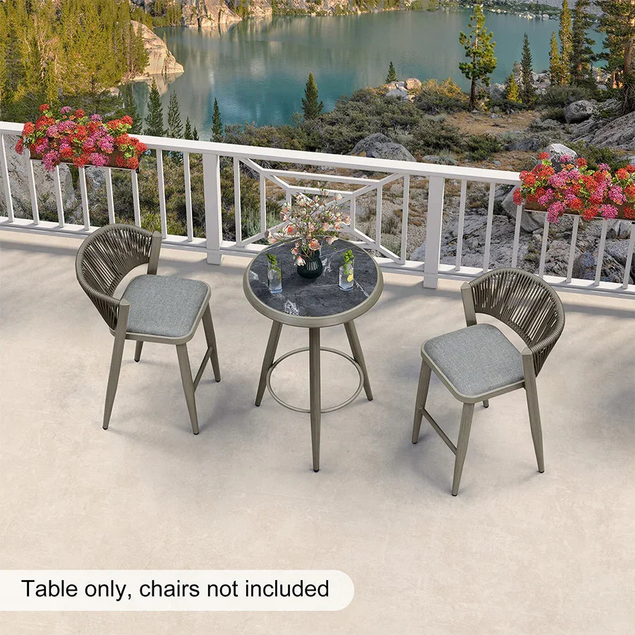 PURPLE LEAF Outdoor Bar Table Patio Dining Table Coffee Kitchen Breakfast Bistro Pub Bar Table for Patio Poolside