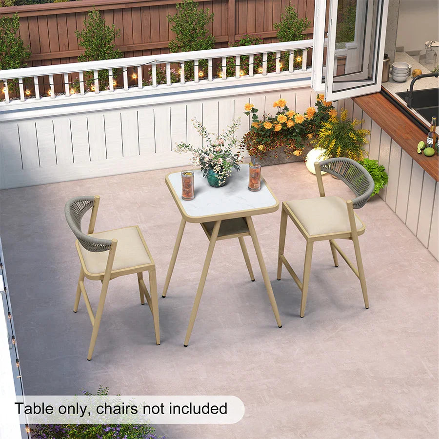 PURPLE LEAF Outdoor Bar Table Patio Dining Table Coffee Kitchen Breakfast Bistro Pub Bar Table for Patio Poolside