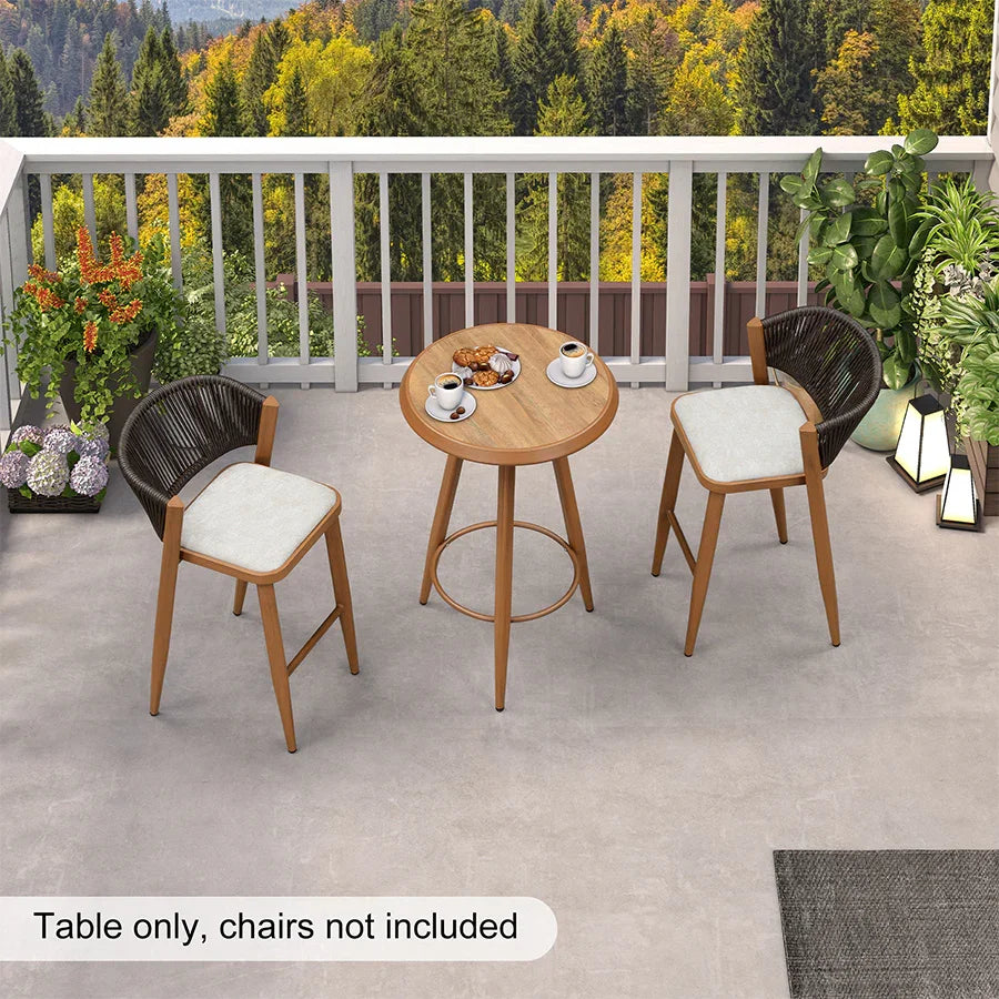PURPLE LEAF Outdoor Bar Table Patio Dining Table Coffee Kitchen Breakfast Bistro Pub Bar Table for Patio Poolside