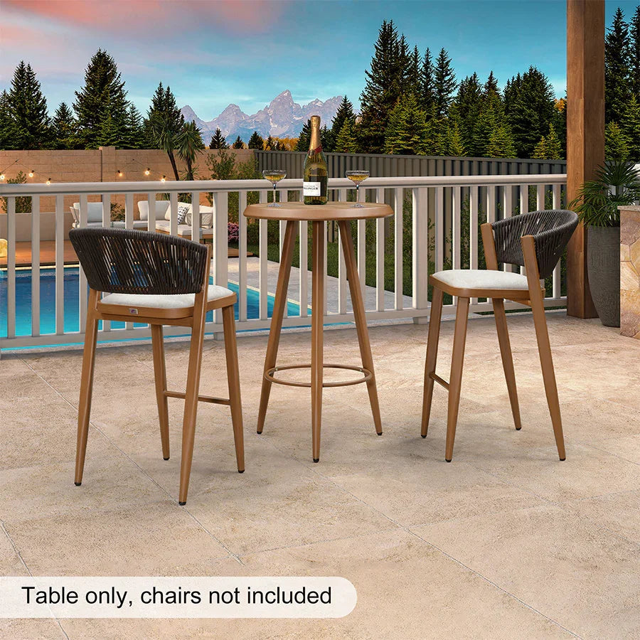 PURPLE LEAF Outdoor Bar Table Patio Dining Table Coffee Kitchen Breakfast Bistro Pub Bar Table for Patio Poolside