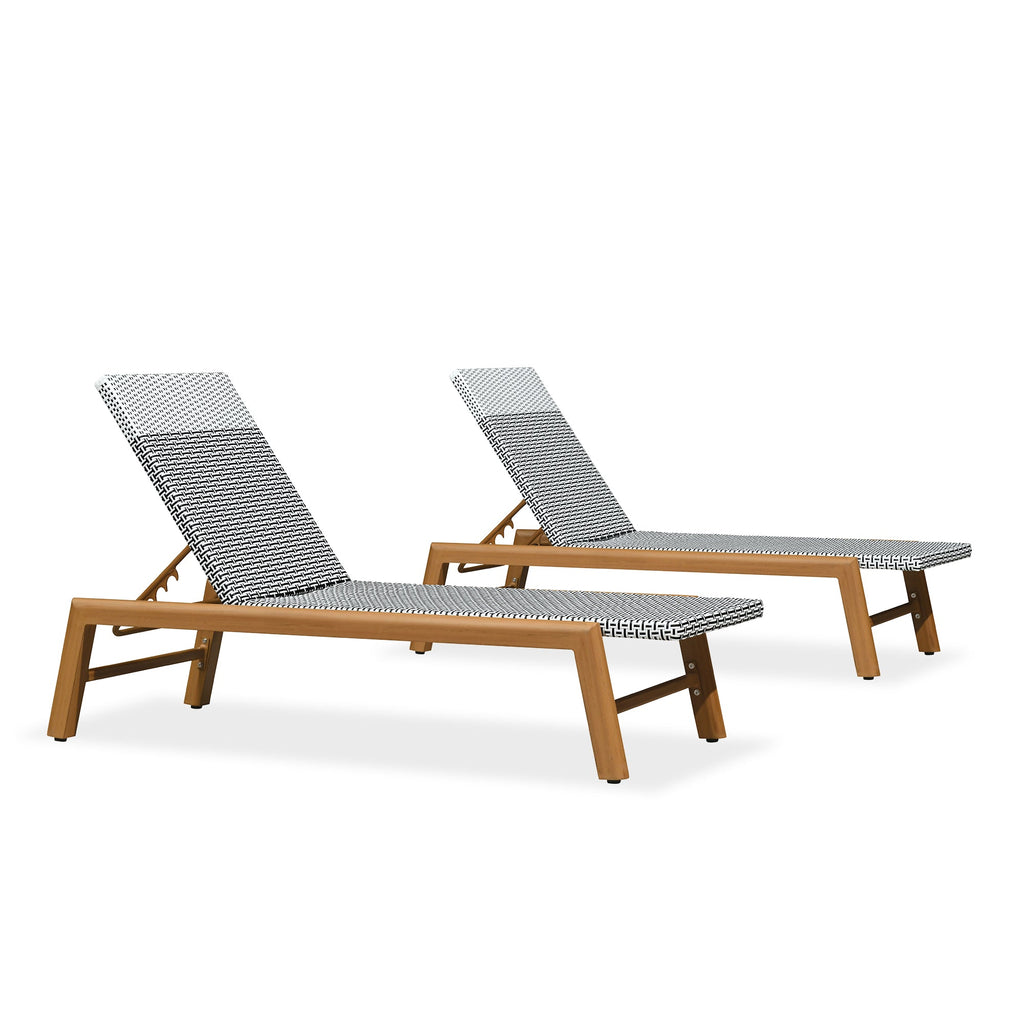PURPLE LEAF Pool Oversized Lounge Chairs Rattan Aluminium Patio Chaise Lounge Outdoor Adjustable Recliner Finish Loungers Woven PE Sun Chairs for Poolside Deck Beach