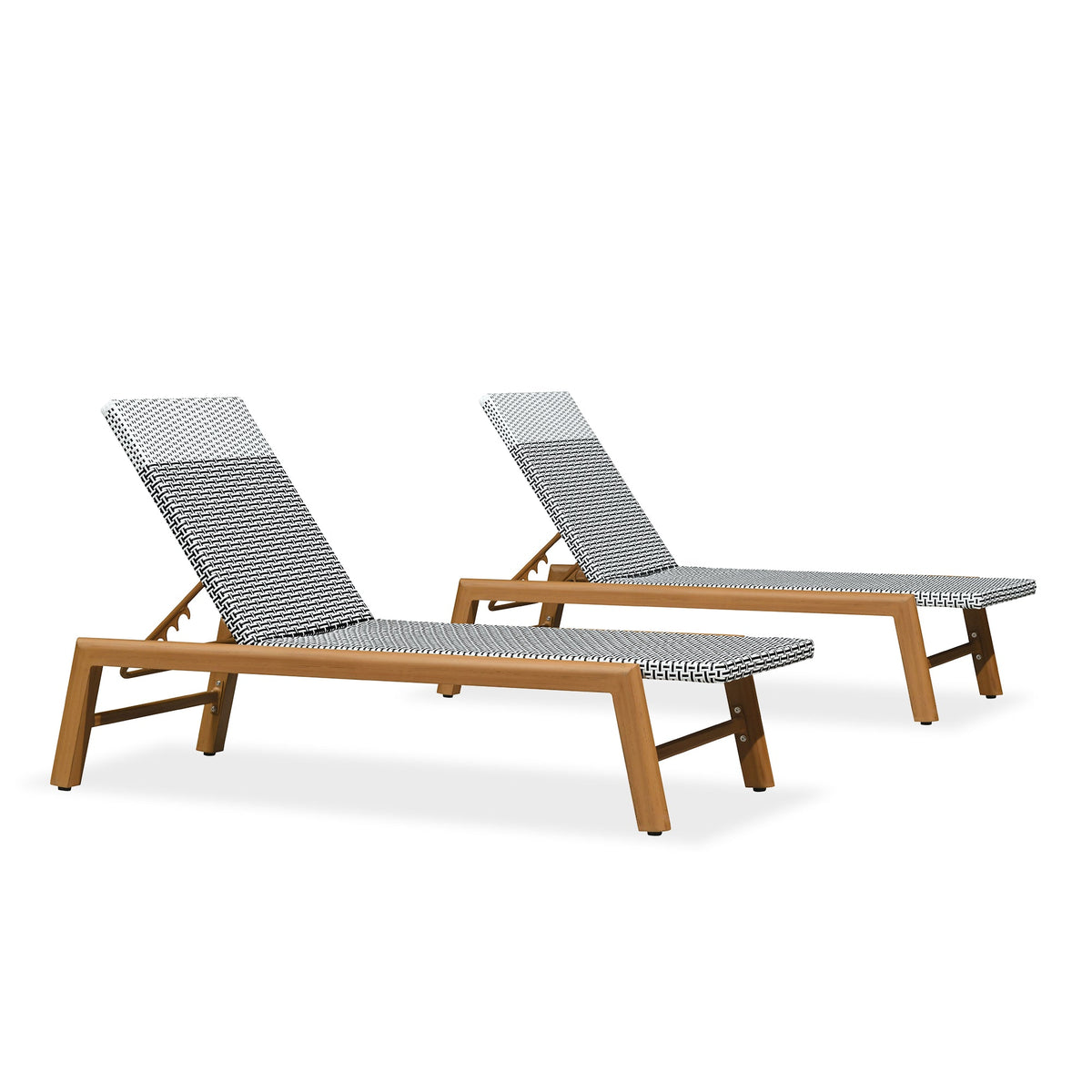 PURPLE LEAF Pool Oversized Lounge Chairs Rattan Aluminium Patio Chaise Lounge Outdoor Adjustable Recliner Finish Loungers Woven PE Sun Chairs for Poolside Deck Beach