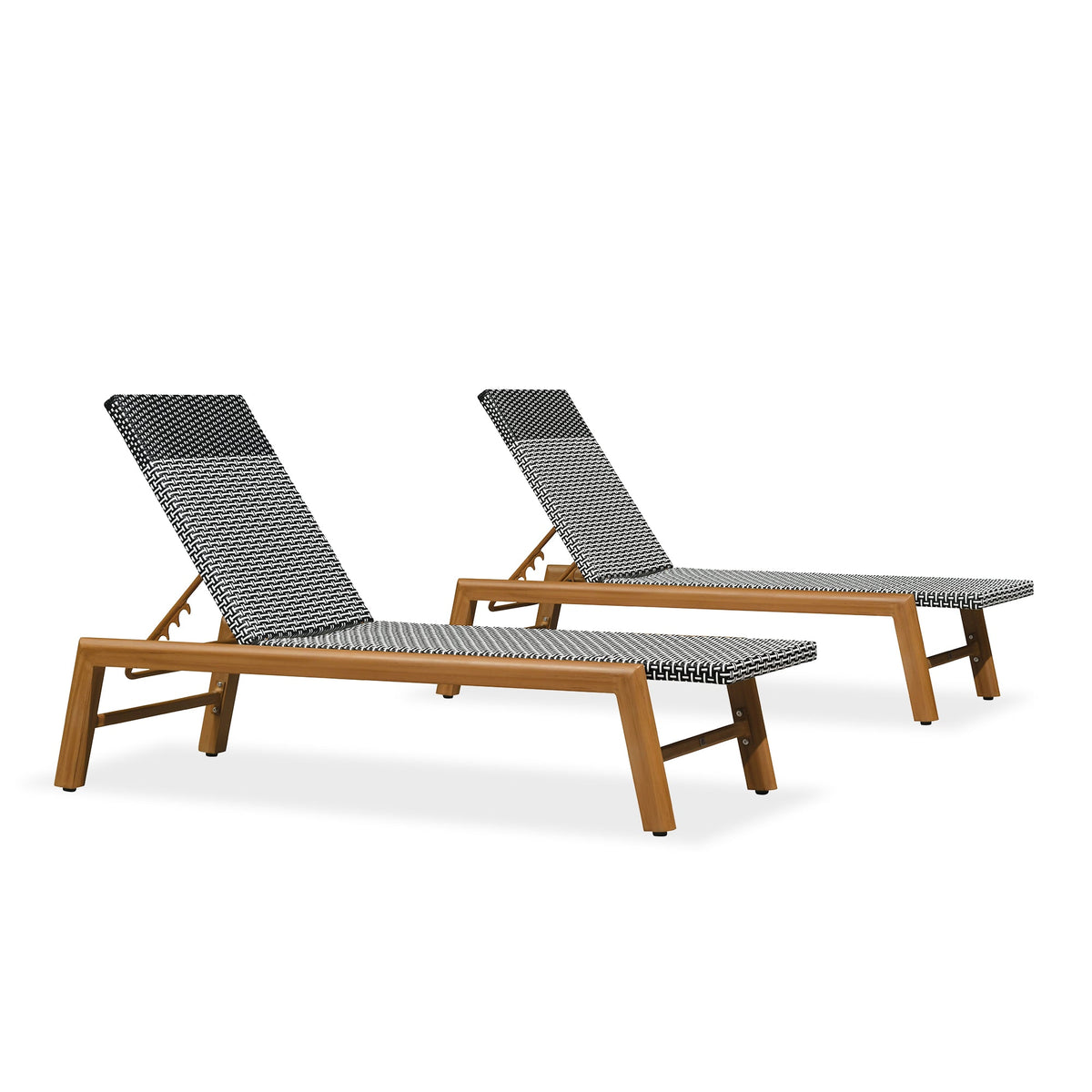 PURPLE LEAF Pool Oversized Lounge Chairs Rattan Aluminium Patio Chaise Lounge Outdoor Adjustable Recliner Finish Loungers Woven PE Sun Chairs for Poolside Deck Beach