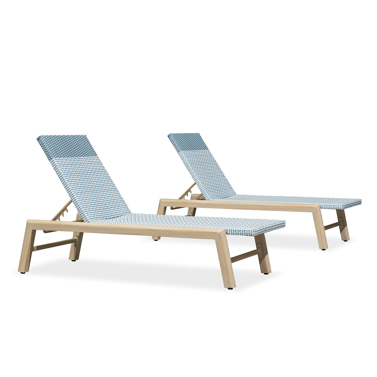 PURPLE LEAF Pool Oversized Lounge Chairs Rattan Aluminium Patio Chaise Lounge Outdoor Adjustable Recliner Finish Loungers Woven PE Sun Chairs for Poolside Deck Beach