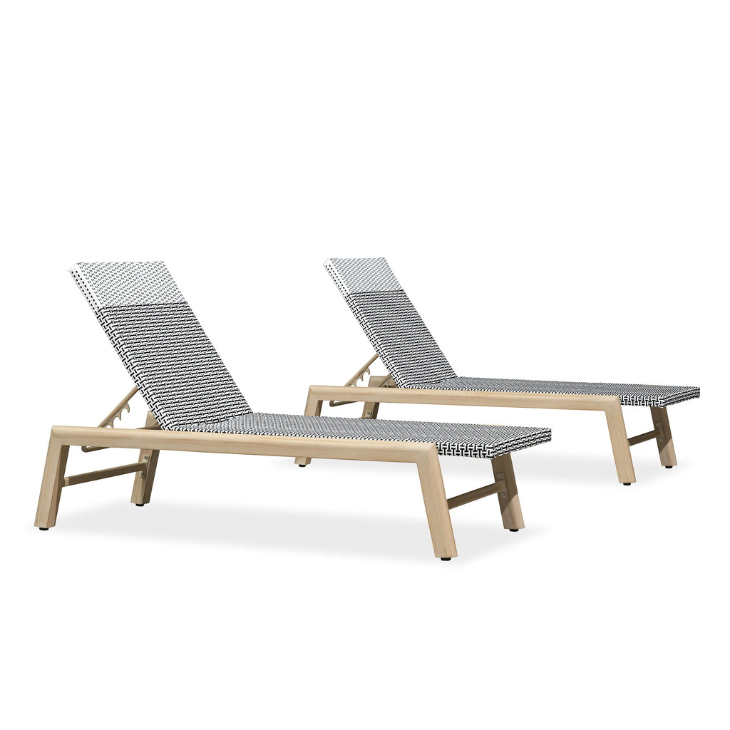 PURPLE LEAF Pool Oversized Lounge Chairs Rattan Aluminium Patio Chaise Lounge Outdoor Adjustable Recliner Finish Loungers Woven PE Sun Chairs for Poolside Deck Beach