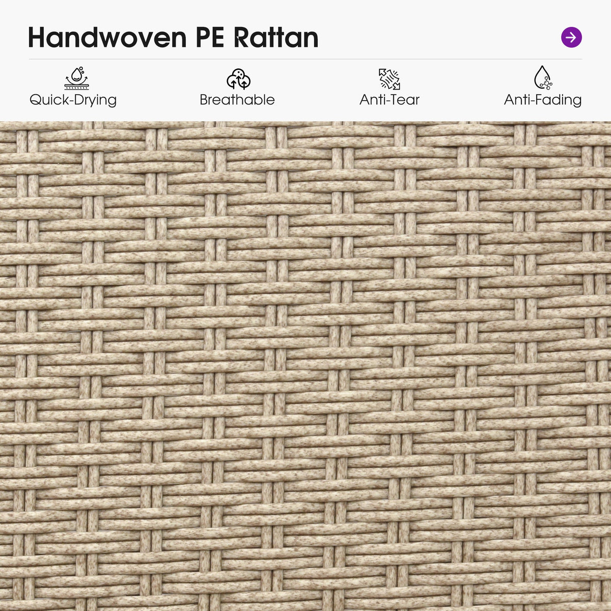 PURPLE LEAF Outdoor Bar Stools Set of 2 Backless Rattan Barstools with Saddle Seat and Footrest All Weather Aluminum Bar Chairs for Patio Kitchen Island Pool Balcony