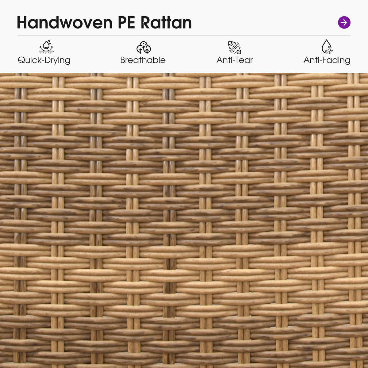 PURPLE LEAF Outdoor Bar Stools Set of 2 Backless Rattan Barstools with Saddle Seat and Footrest All Weather Aluminum Bar Chairs for Patio Kitchen Island Pool Balcony