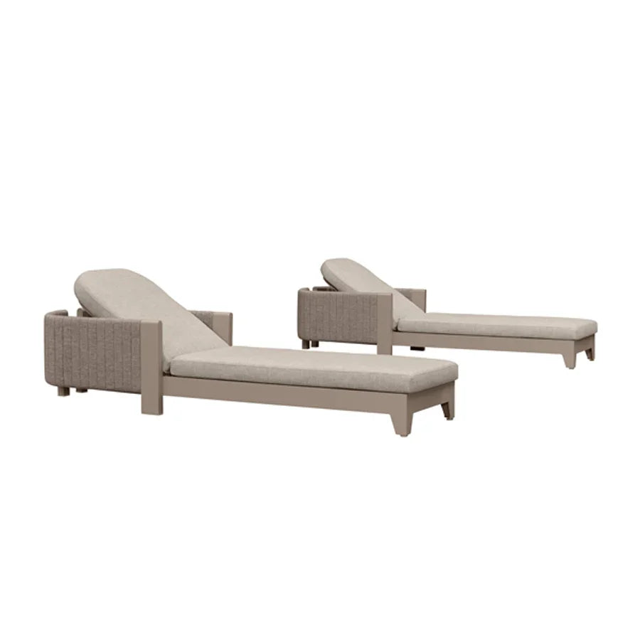 PURPLE LEAF Outdoor Chaise Lounge Chairs with Cushion Aluminum Poolside Sun Chair Adjustable Sunbathing Tanning Reclining