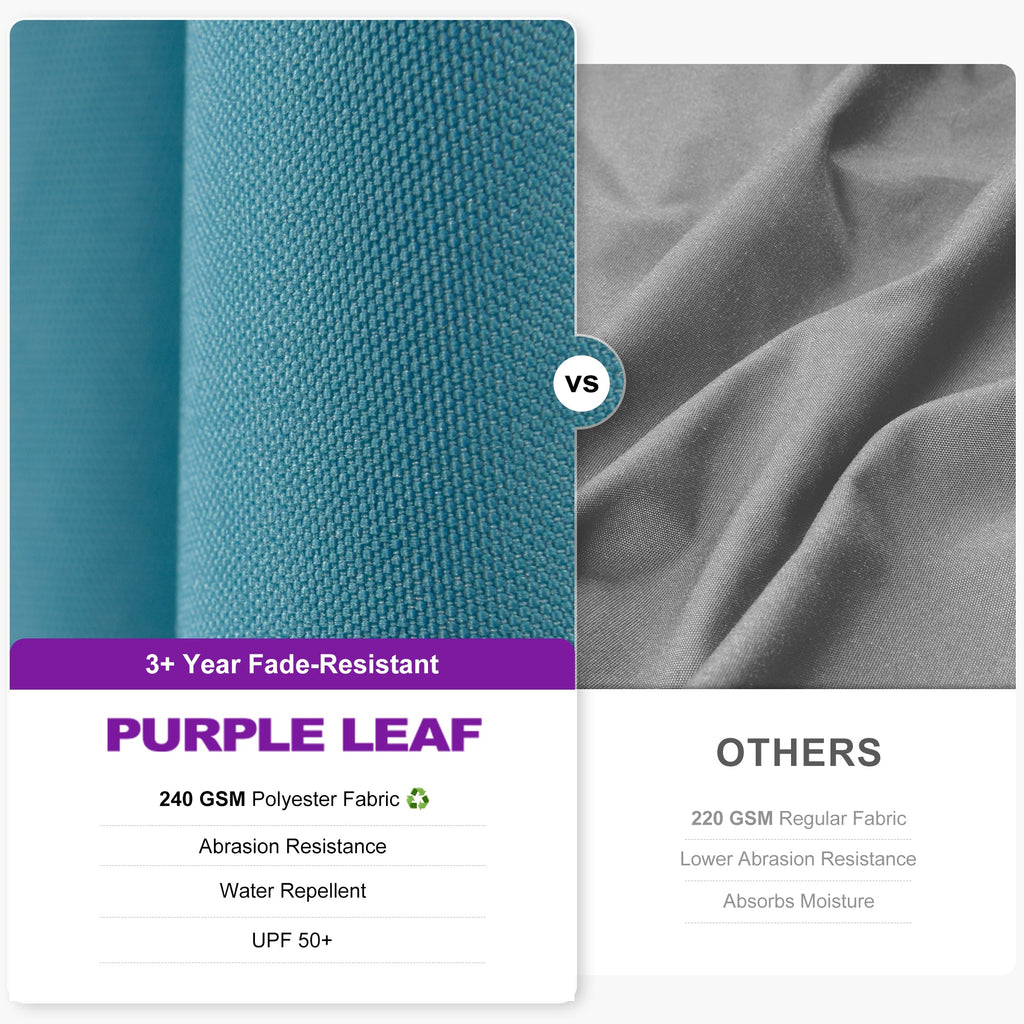 PURPLE LEAF Lateral Tilt Patio Umbrella with Base, 360° Swivel Cantilever Umbrella with Stand