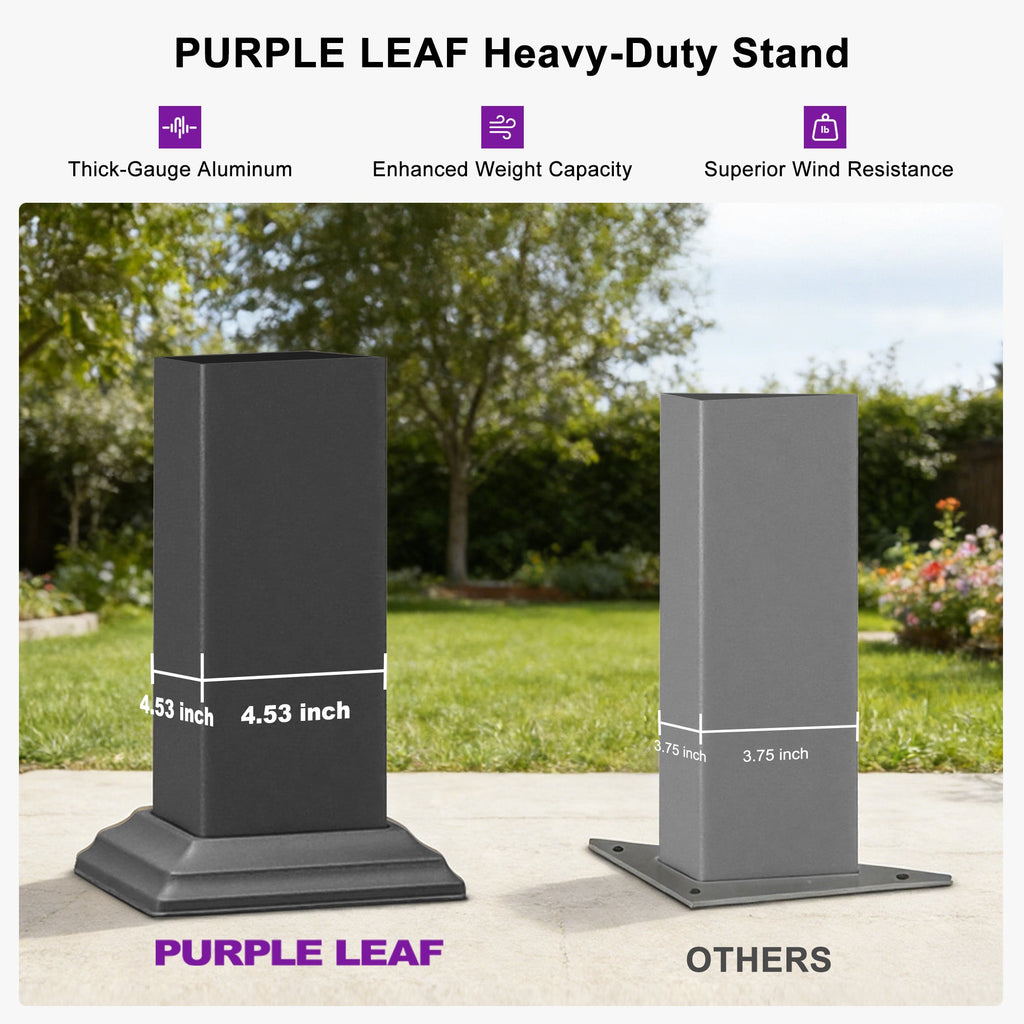 PURPLE LEAF Caesar Wall Mounted Louvered Pergola with LED String Lights, All-Aluminum Patio Cover with Adjustable Roof, Hidden Gutter Drainage, Lean-to Pergola for Deck, Backyard, Porch, Dark Gray