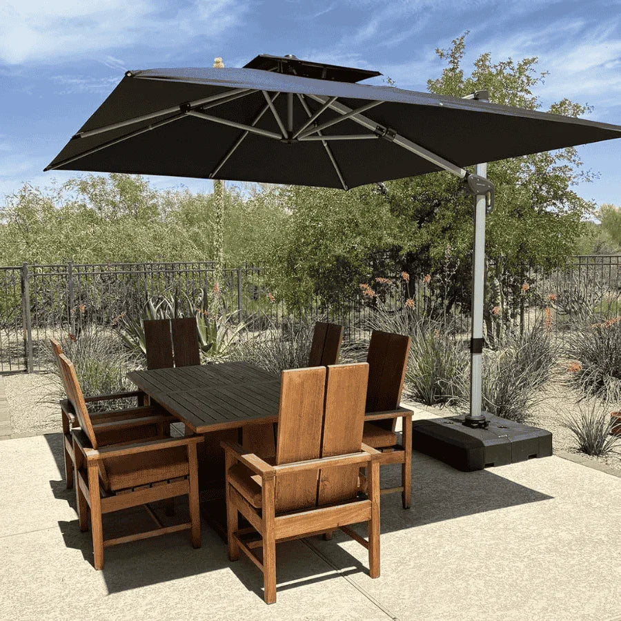 PURPLE LEAF Large Rectangular Porch Umbrella Outside Cantilever Patio Yard Umbrella