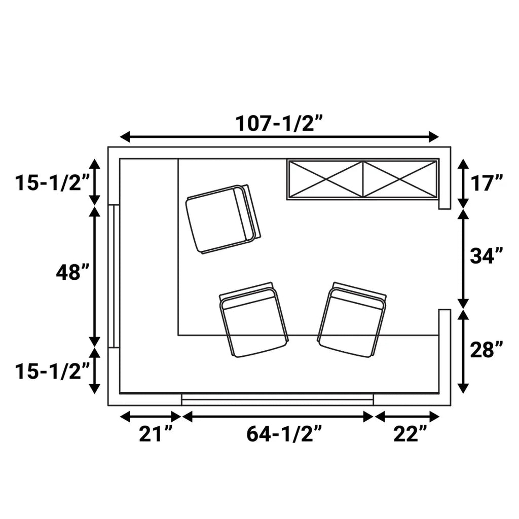 10' Custom Built Steel Container Office, 57 Sq-Ft Working Area, 3 Ergonomic Office Chairs, TMG-SCO10