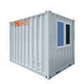 10' Custom Built Steel Container Office, 57 Sq-Ft Working Area, 3 Ergonomic Office Chairs, TMG-SCO10