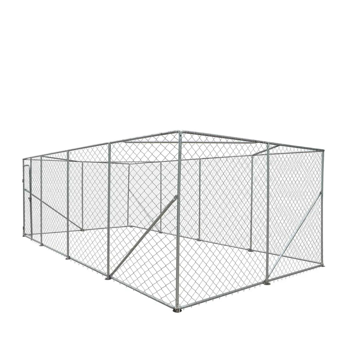 10' x 20' Outdoor Dog Kennel Playpen, Outdoor Dog Runner, Pet Exercise House, Lockable Gate, 6' Chain-Link Fence, TMG-DCP1020