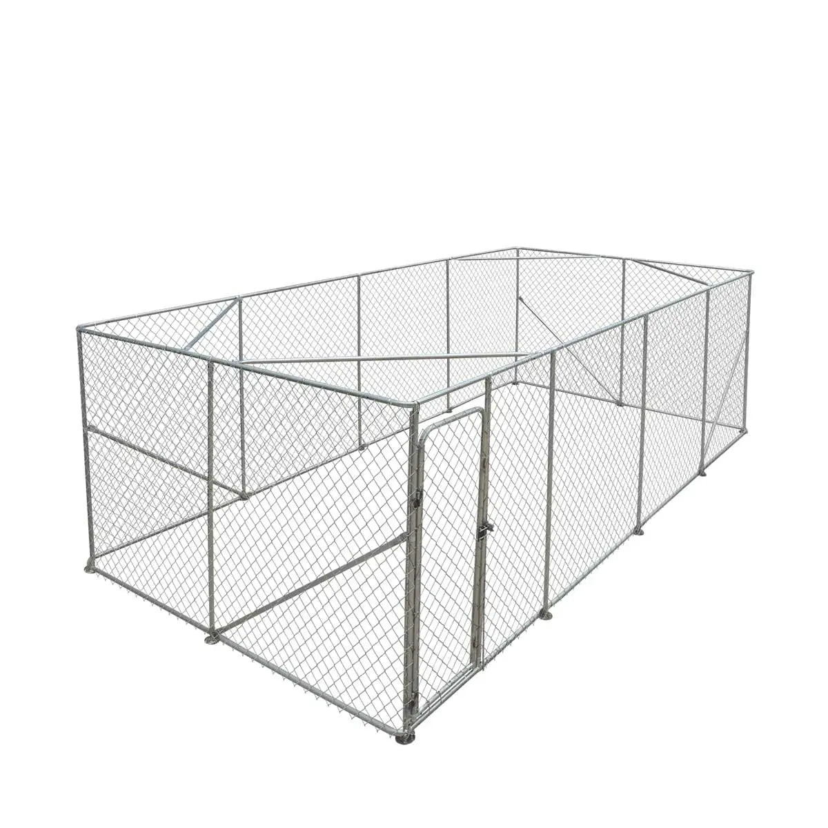 10' x 20' Outdoor Dog Kennel Playpen, Outdoor Dog Runner, Pet Exercise House, Lockable Gate, 6' Chain-Link Fence, TMG-DCP1020