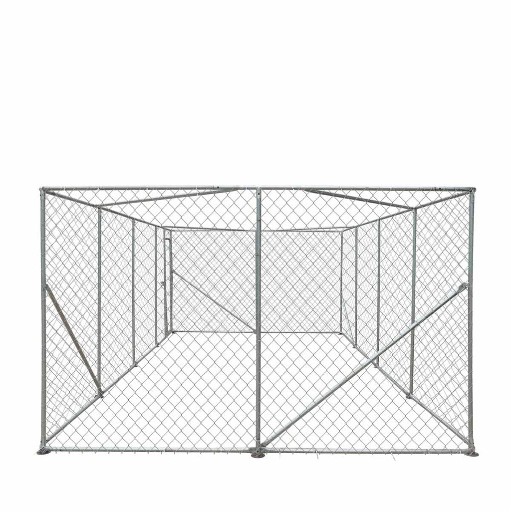 10' x 20' Outdoor Dog Kennel Playpen, Outdoor Dog Runner, Pet Exercise House, Lockable Gate, 6' Chain-Link Fence, TMG-DCP1020