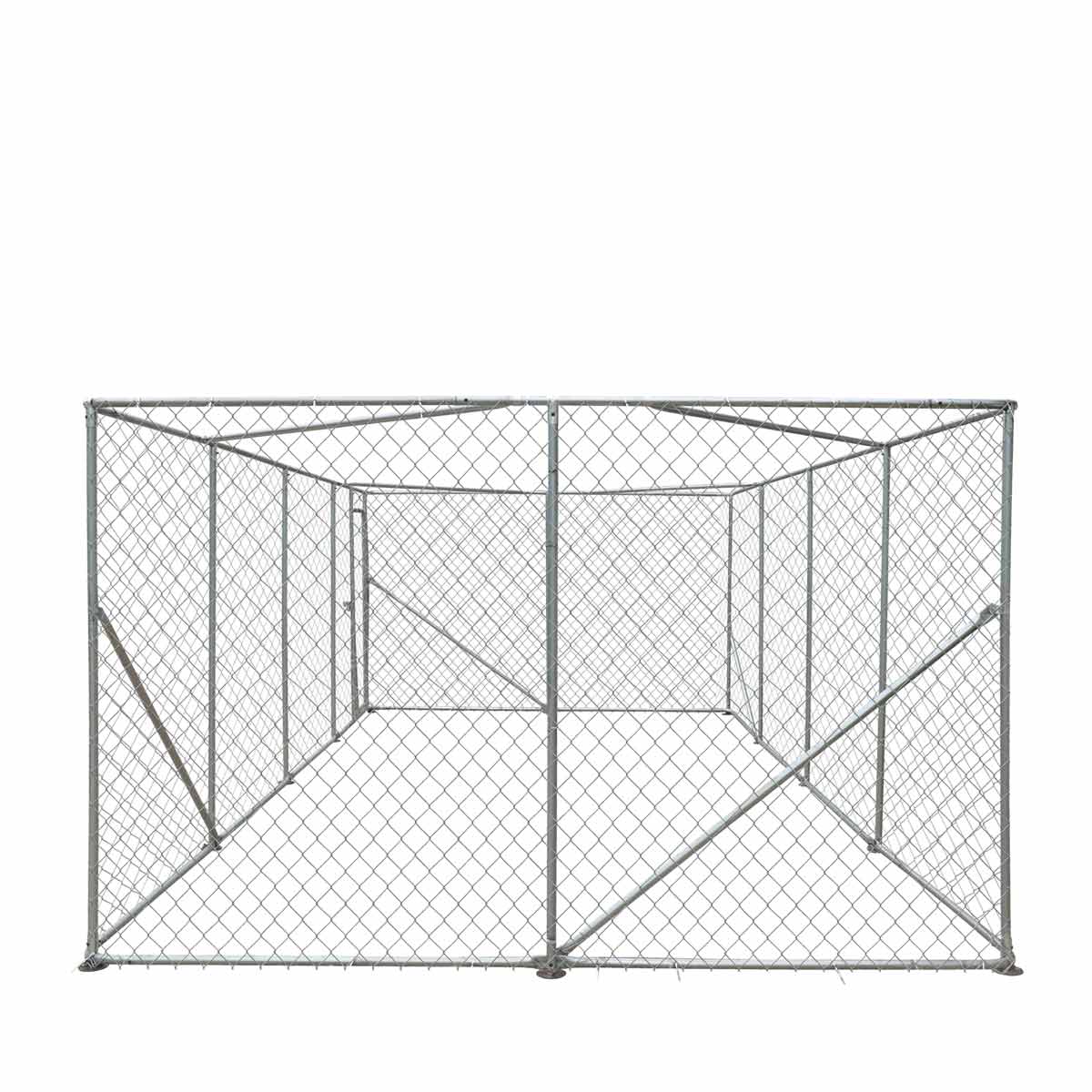 10' x 20' Outdoor Dog Kennel Playpen, Outdoor Dog Runner, Pet Exercise House, Lockable Gate, 6' Chain-Link Fence, TMG-DCP1020
