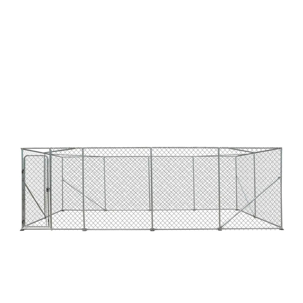 10' x 20' Outdoor Dog Kennel Playpen, Outdoor Dog Runner, Pet Exercise House, Lockable Gate, 6' Chain-Link Fence, TMG-DCP1020