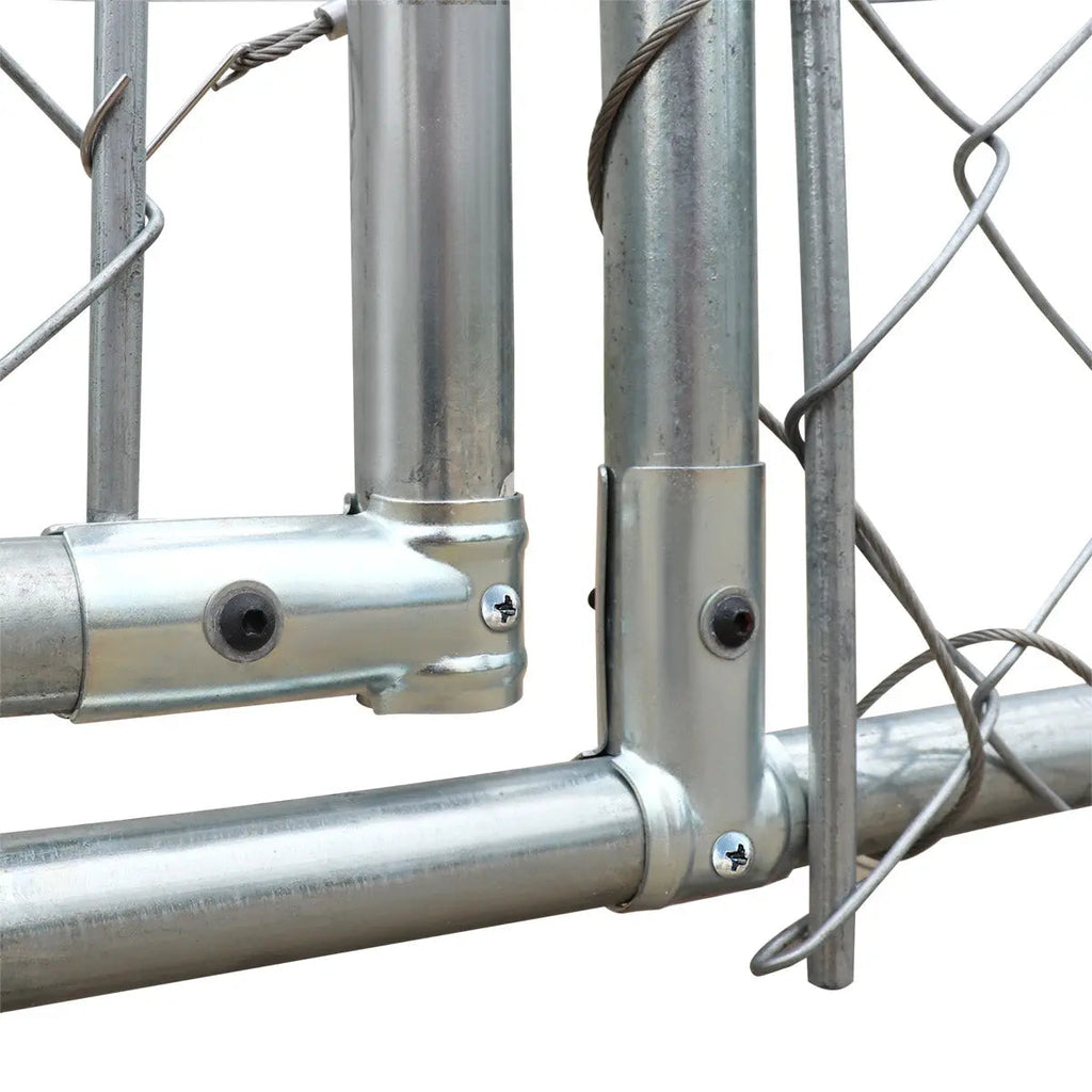 10' x 20' Outdoor Dog Kennel Playpen, Outdoor Dog Runner, Pet Exercise House, Lockable Gate, 6' Chain-Link Fence, TMG-DCP1020