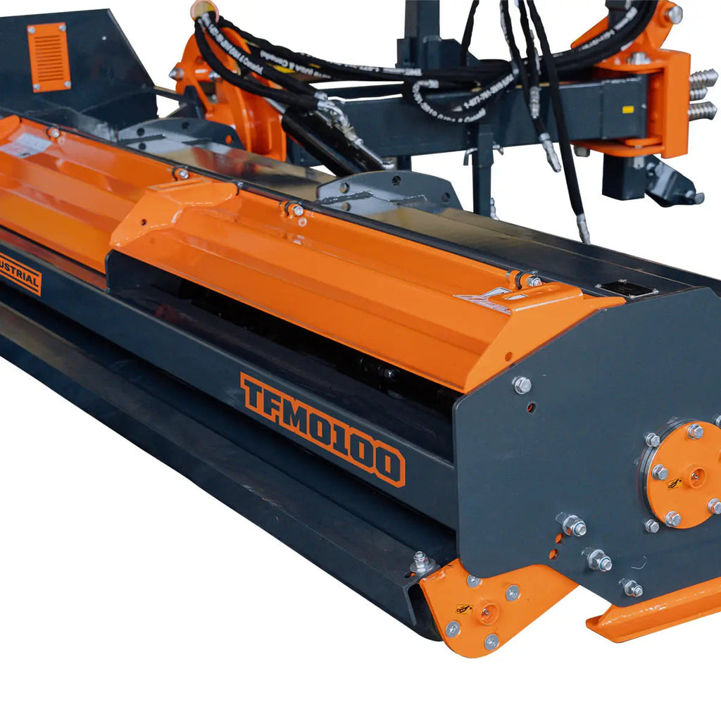 100" Ditch Bank Flail Mower, Offset Verge & Slope Cutter for Tractors 80-120 HP, Italian Gearbox TMG-TFMO100