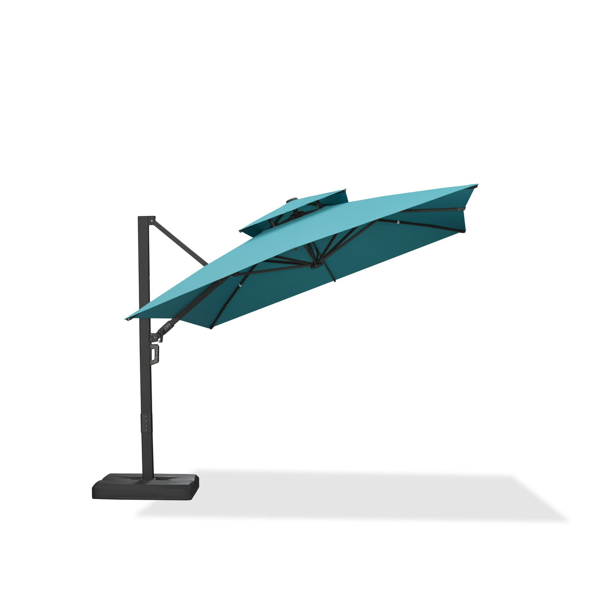 PURPLE LEAF – Parasol de terrasse déporté avec structure métallique Charcoal et toile ventilée pour cour et jardin
