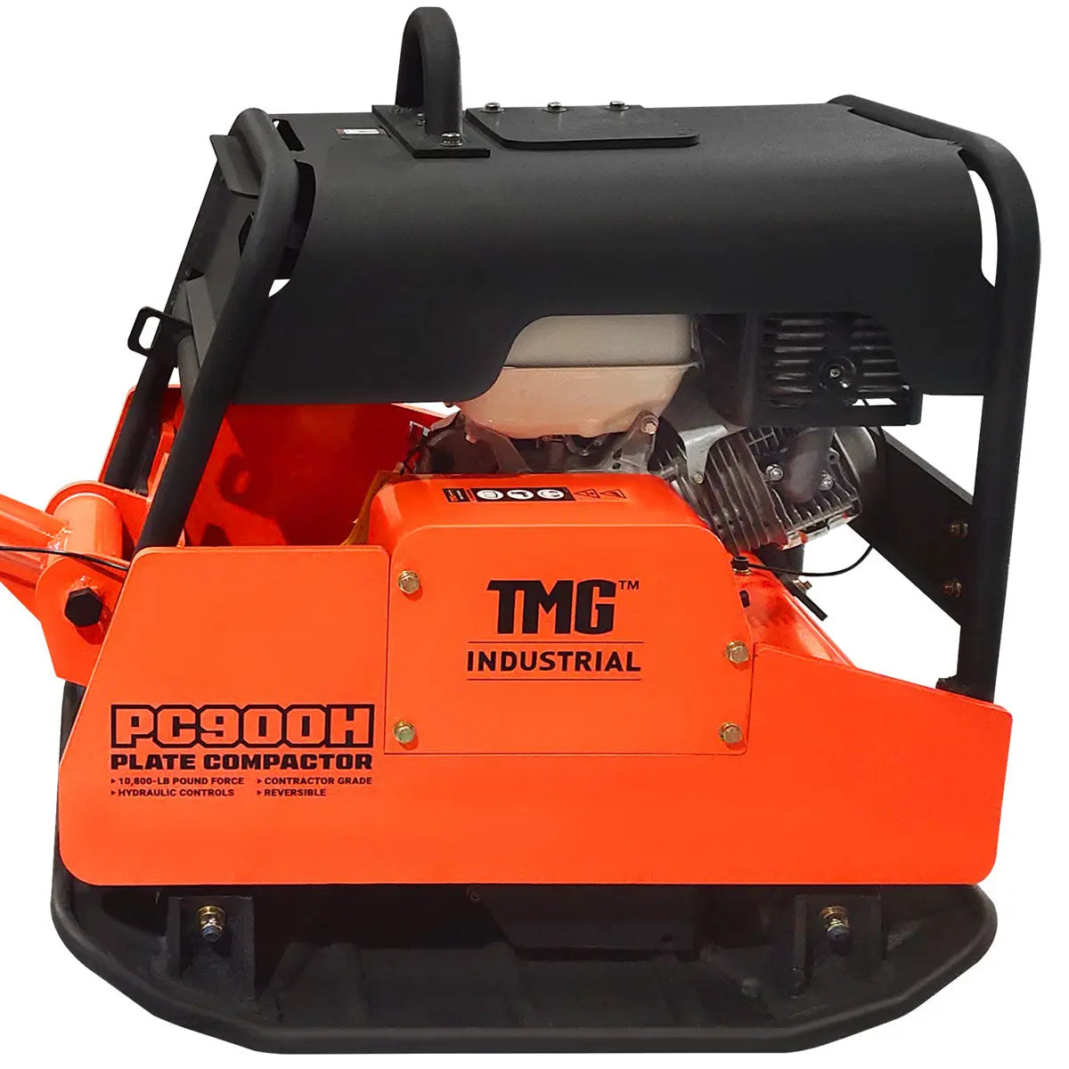 10,800-lb Reversible Hydraulic Plate Compactor, 13 HP Honda GX390 Engine, 400-kg Net Weight , Hydraulic Control, TMG-PC900H