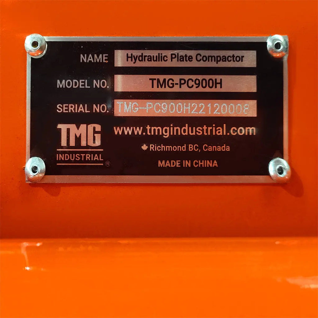 10,800-lb Reversible Hydraulic Plate Compactor, 13 HP Honda GX390 Engine, 400-kg Net Weight , Hydraulic Control, TMG-PC900H