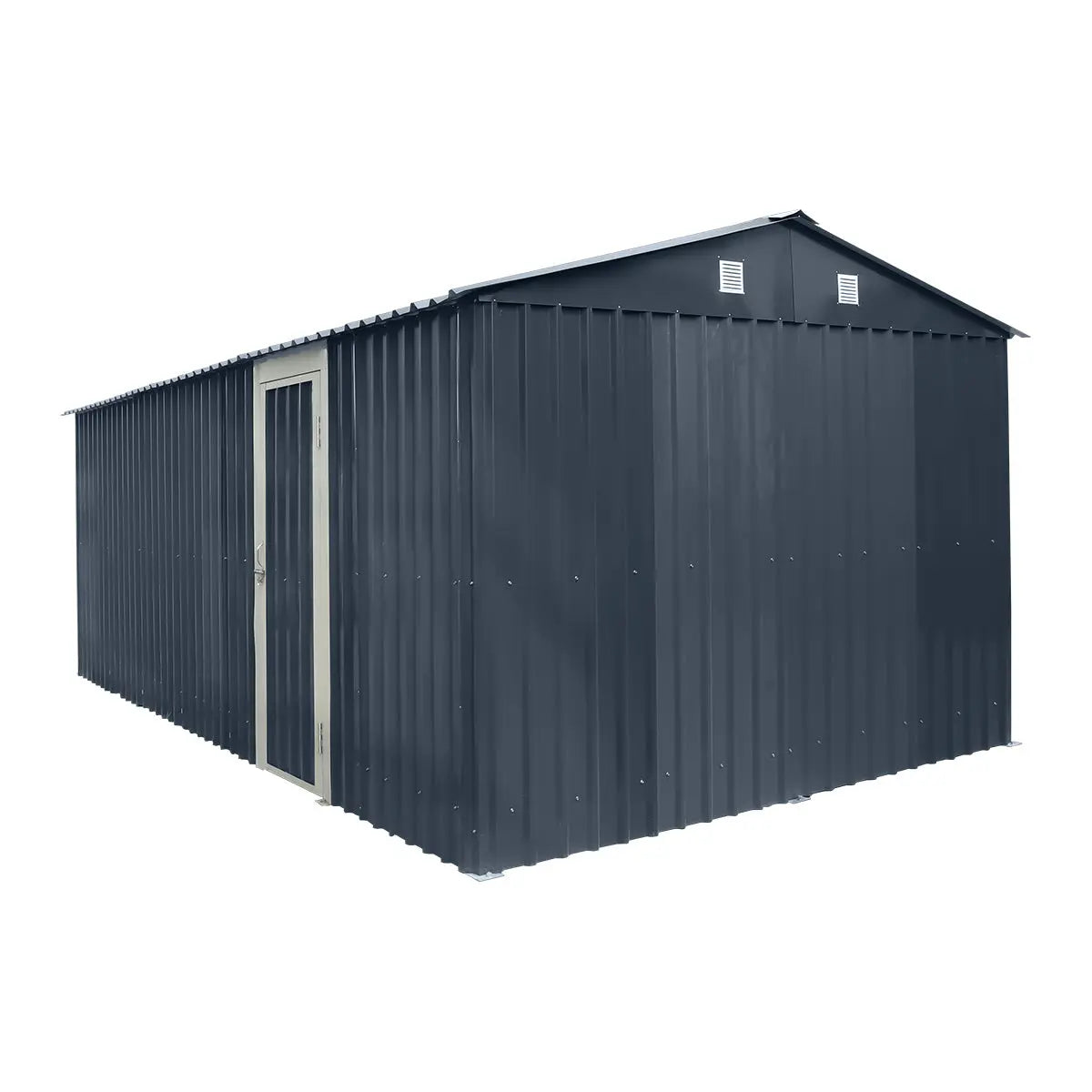 TMG Heavy Series™ 10' x 20' Metal Garage Shed with Double Front Doors and Side Entry Door, 8' Peak Height TMG-MS1020B