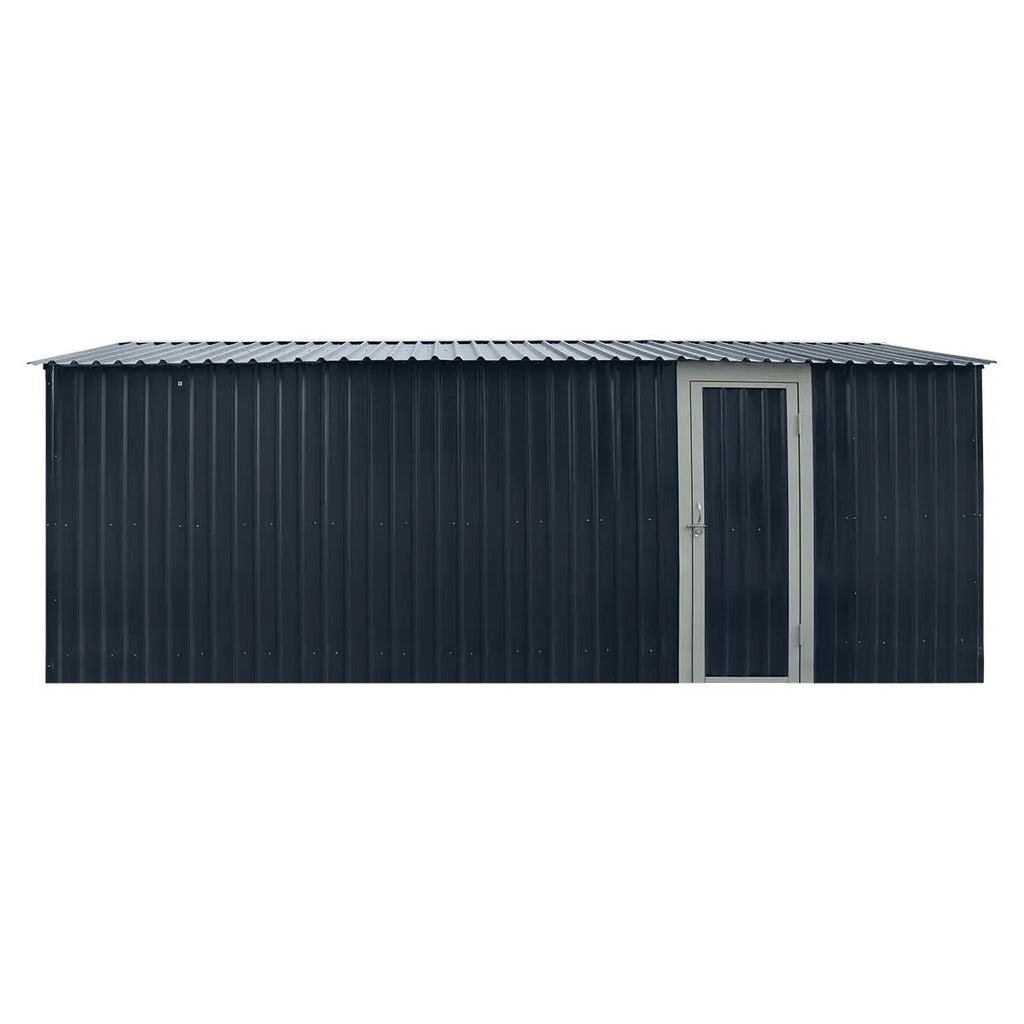 TMG Heavy Series™ 10' x 20' Metal Garage Shed with Double Front Doors and Side Entry Door, 8' Peak Height TMG-MS1020B