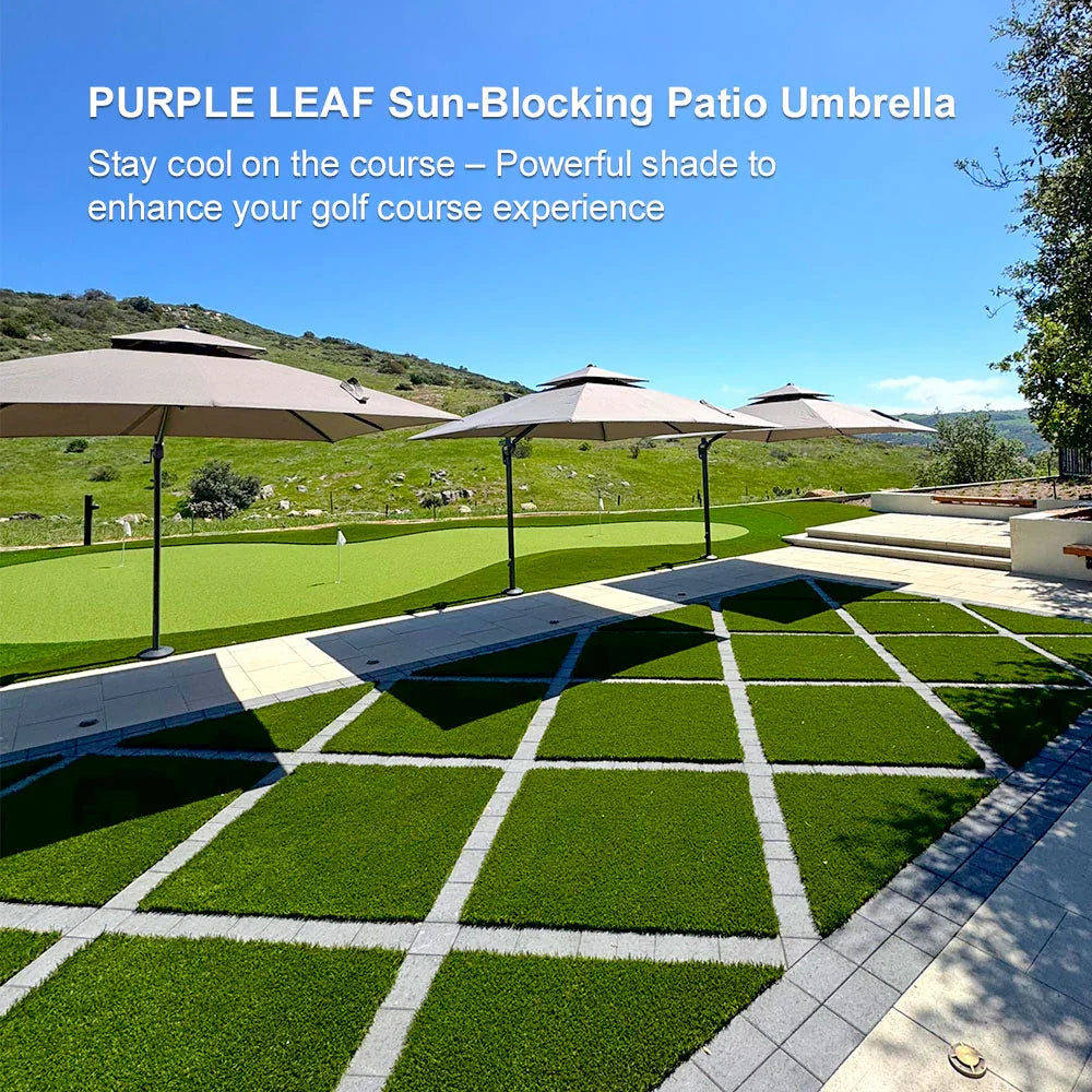 PURPLE LEAF Eco-friendly Fade Resistant Patio Umbrella High Quality Cantilever Umbrella