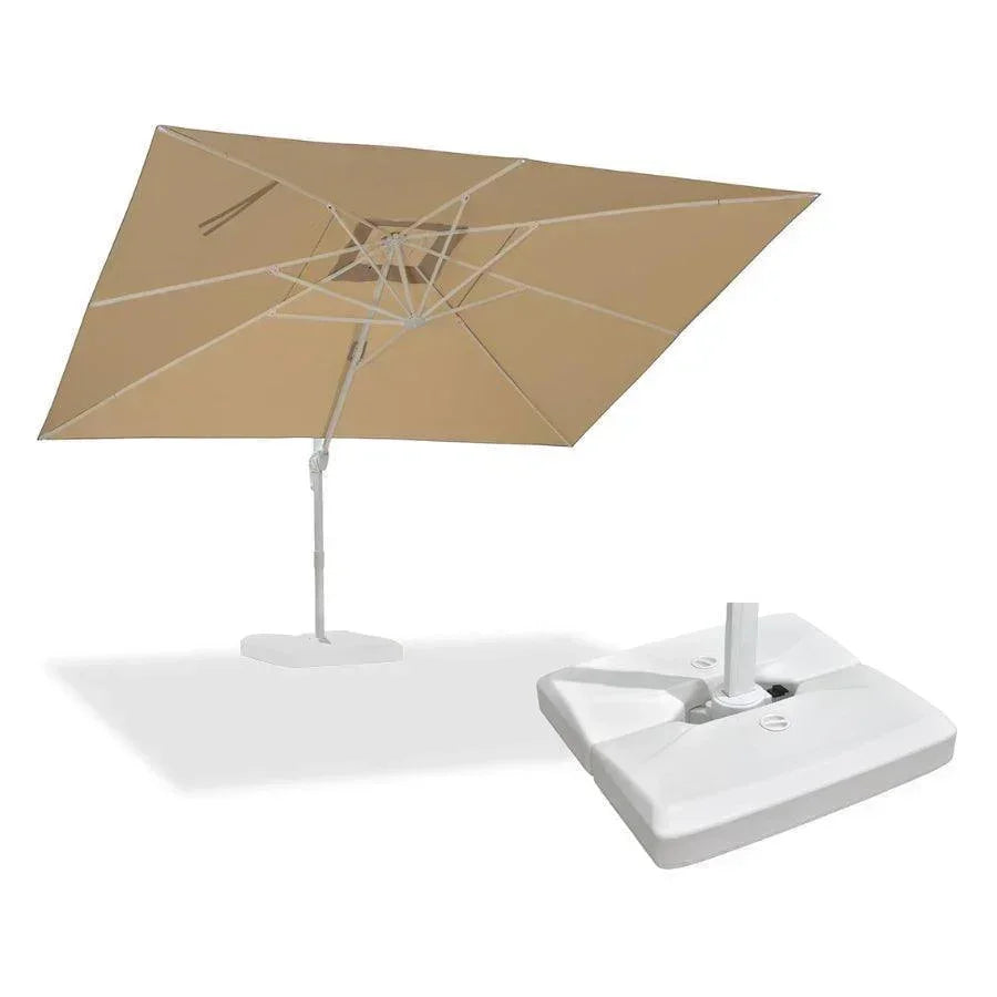 PURPLE LEAF Outdoor Patio Umbrella with Base, Best White Cantilever Umbrellas