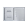 Single Door with Double Drawer, 34-in. W x 22-in. H