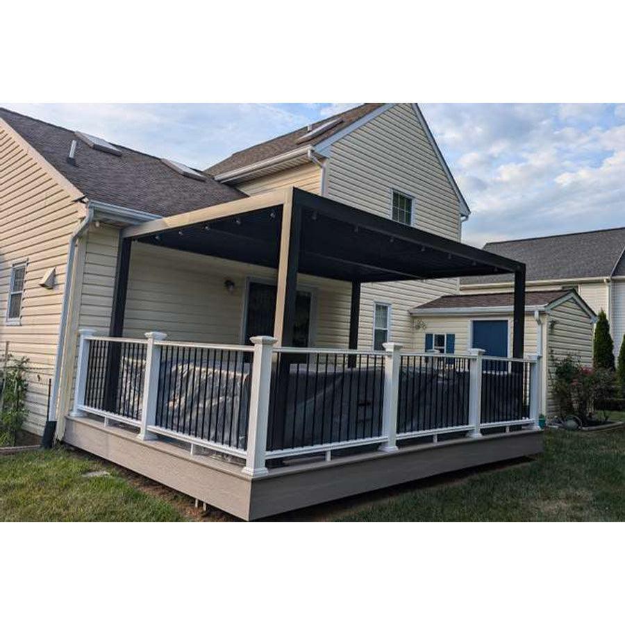 PURPLE LEAF Athena Louvered Pergola Outdoor Aluminum Pergola with Adjustable Roof for Deck Backyard Garden Hardtop Gazebo