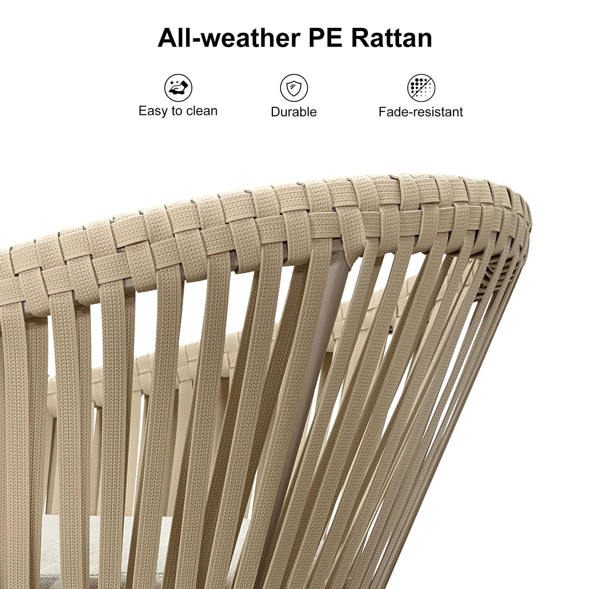PURPLE LEAF 7/9/11 Pieces Outdoor Dining Set Aluminum Table & Wicker Rattan Chairs Modern Patio Furniture Set for Deck