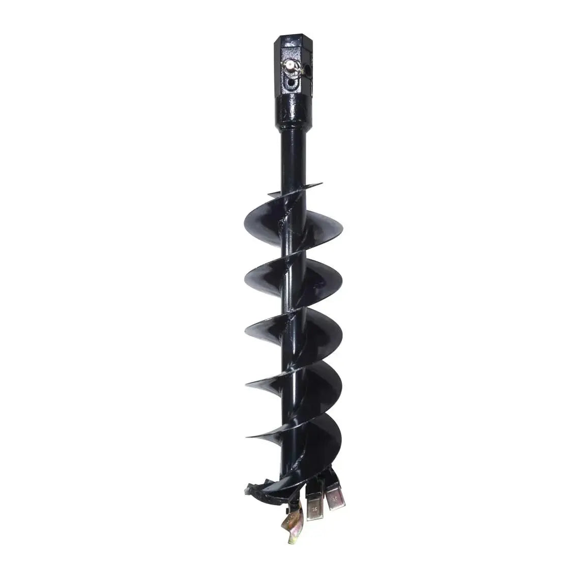12" Post Hole Auger Bit, 48" Height, Fully Welded Cutting Disk, 4 Sharp Cutting Teeth, 2" Hex Connectivity, Built-In Boring Head, High Quality Steel, TMG-PAB12