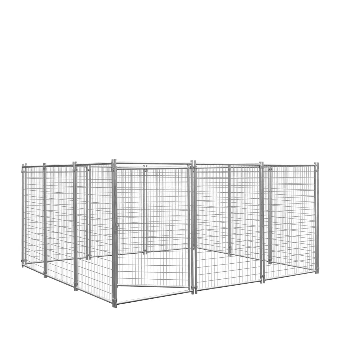 12' x 12' Galvanized Dog Kennel, Easy Assembly, Weather-Resistant, TMG-DCP12