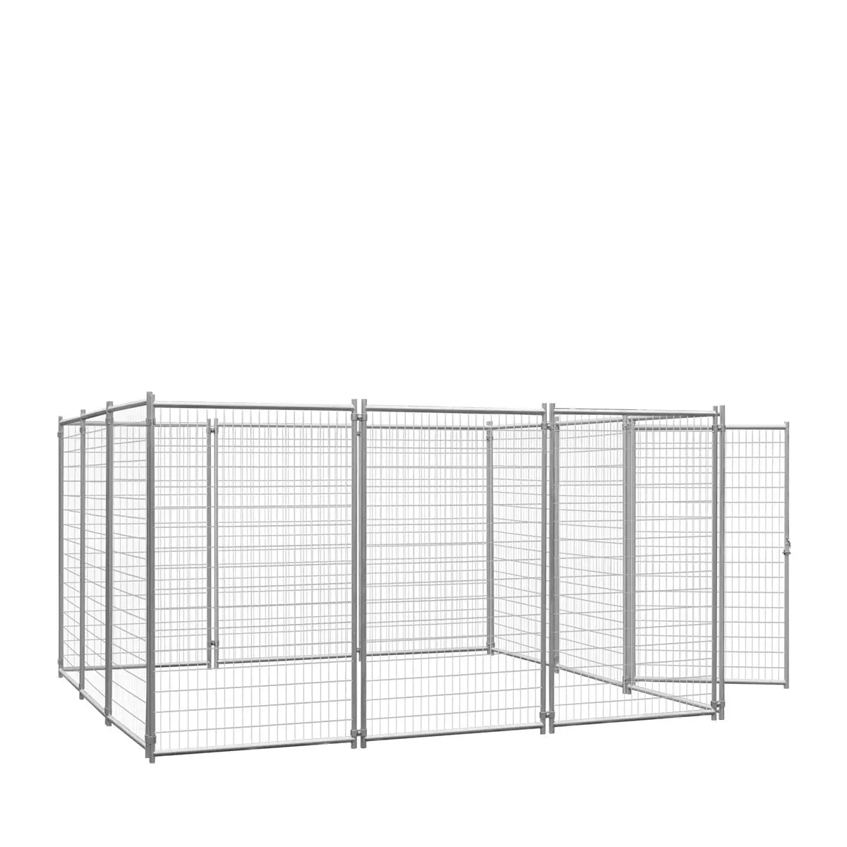 12' x 12' Galvanized Dog Kennel, Easy Assembly, Weather-Resistant, TMG-DCP12