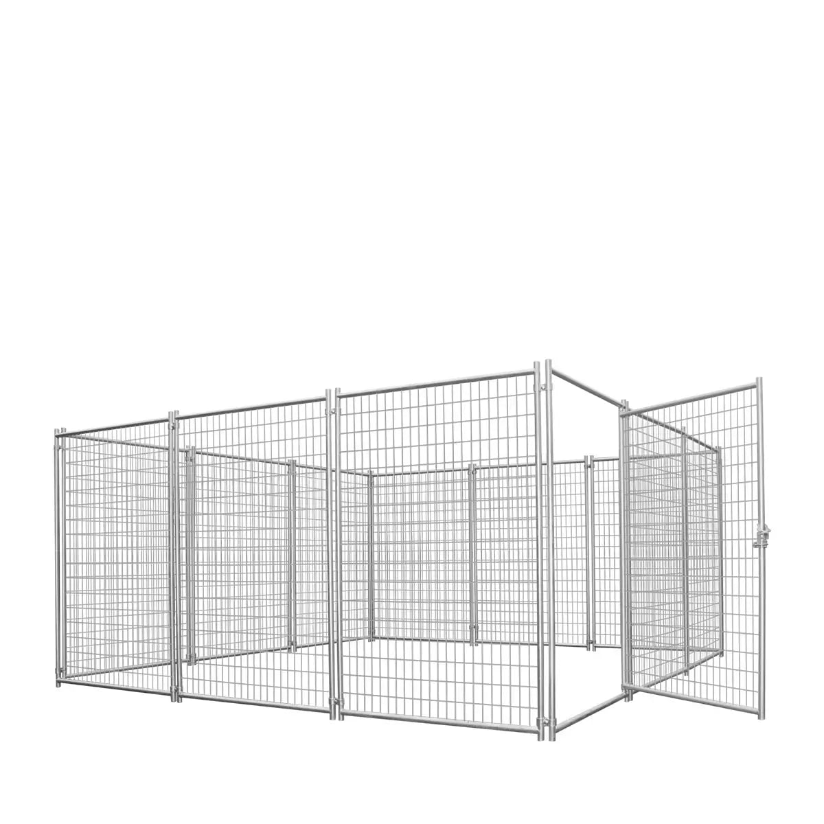 12' x 12' Galvanized Dog Kennel, Easy Assembly, Weather-Resistant, TMG-DCP12