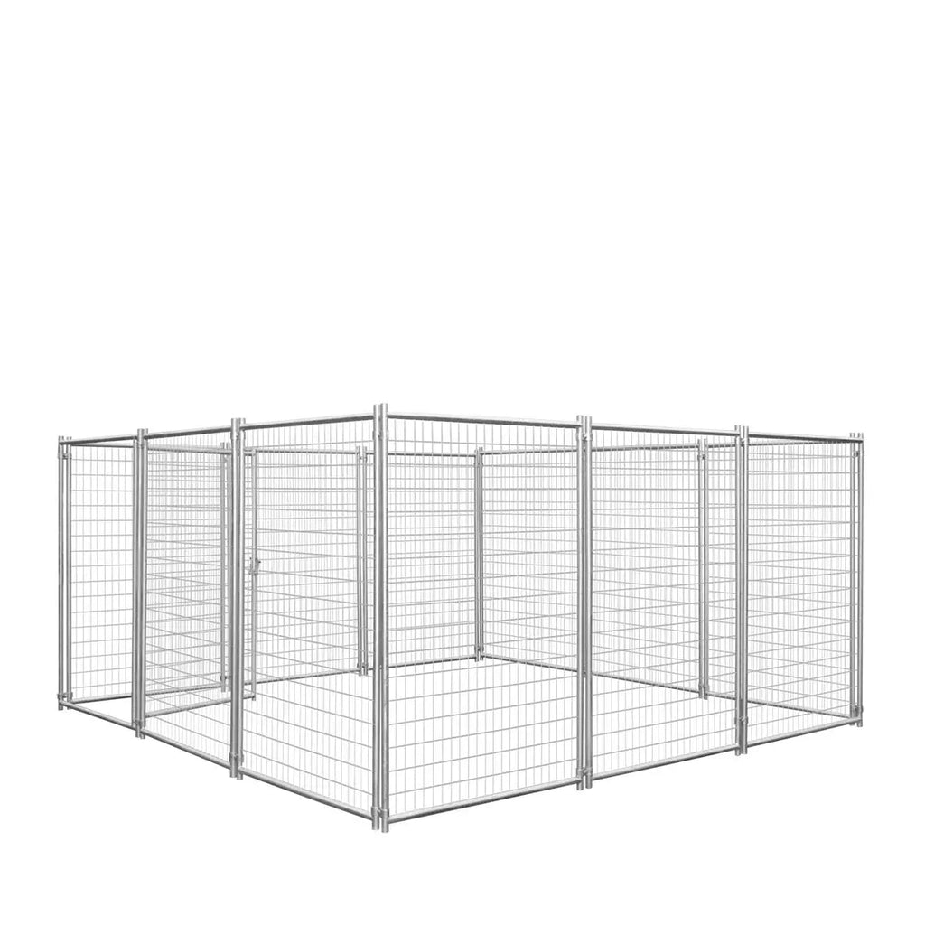 12' x 12' Galvanized Dog Kennel, Easy Assembly, Weather-Resistant, TMG-DCP12