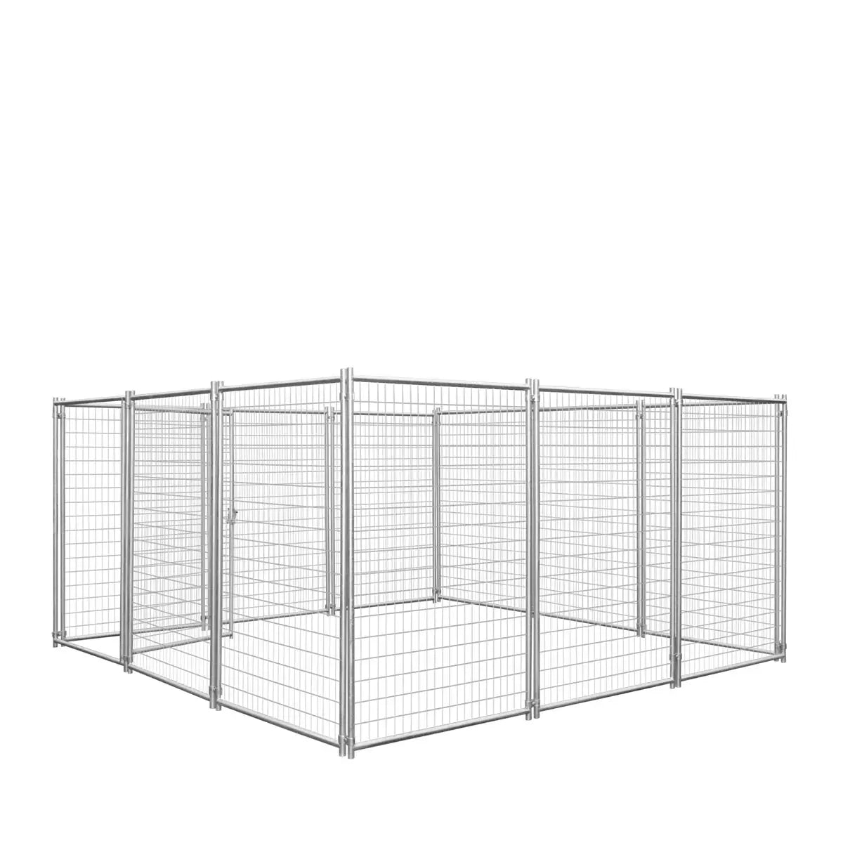 12' x 12' Galvanized Dog Kennel, Easy Assembly, Weather-Resistant, TMG-DCP12