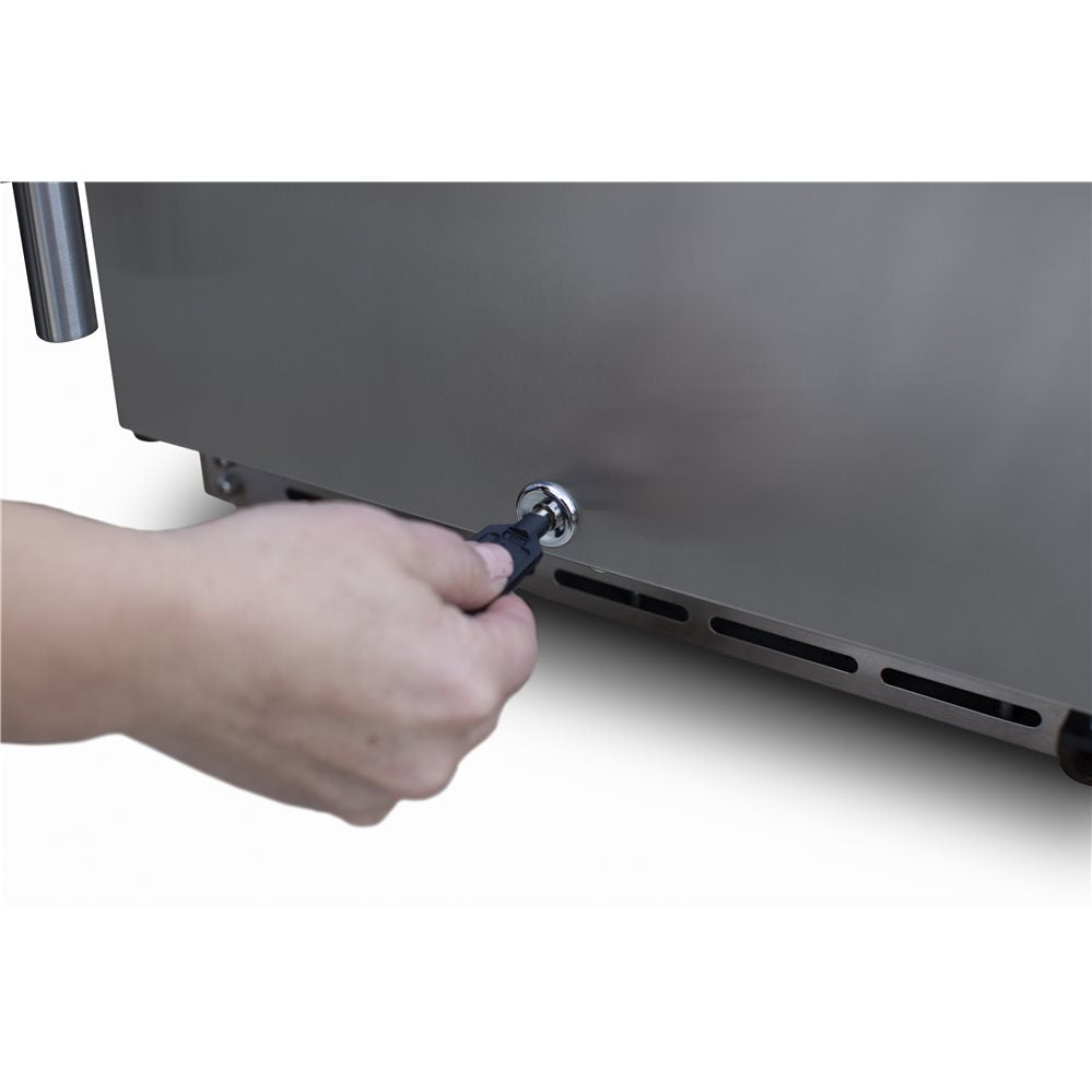TrueFlame AMD 15" Outdoor Rated Fridge with Stainless Door