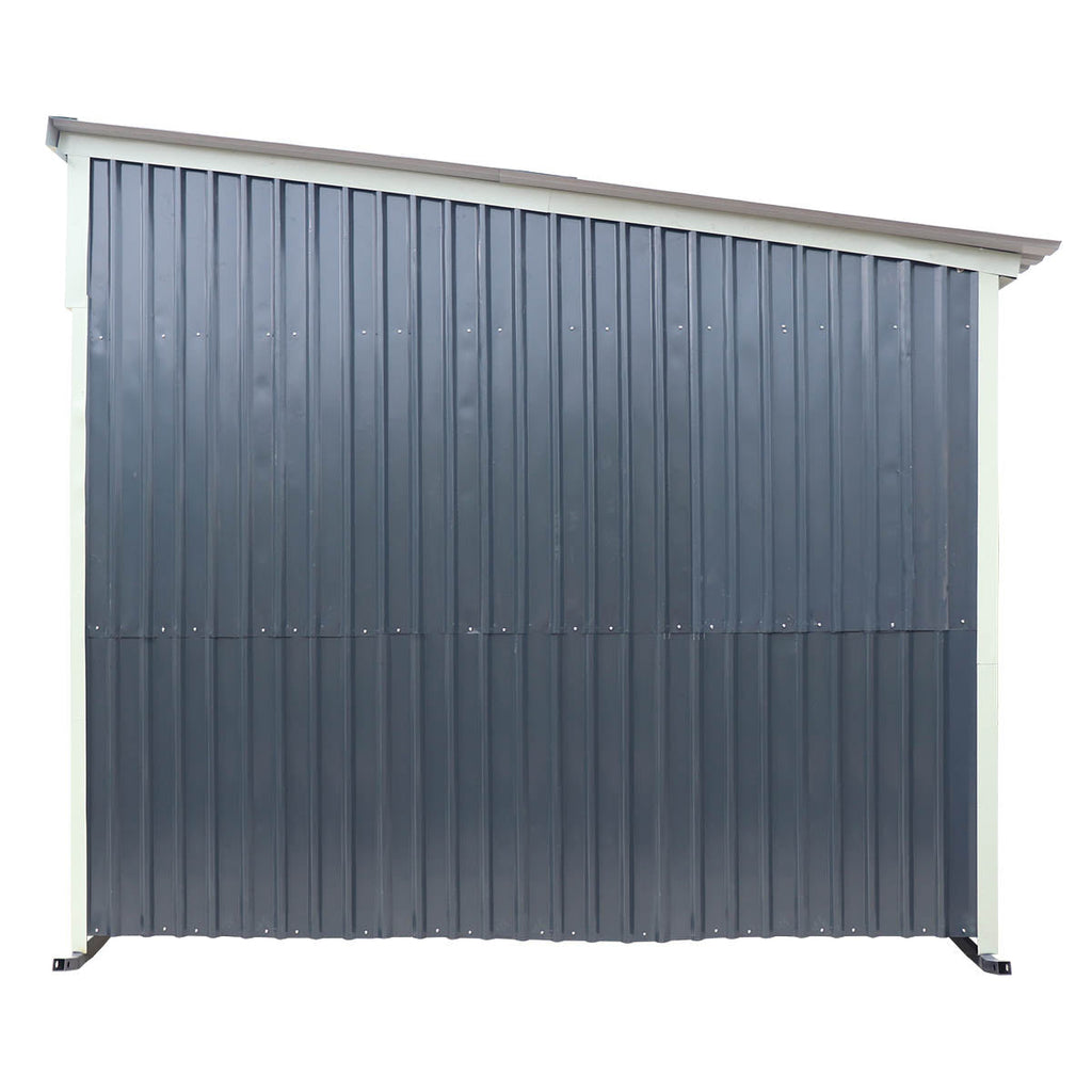 12' x 20' Horse Run-In Shed with Portable Skid Mount and Wide Front Opening for Livestock Shelter, Bolts & Nuts Assembling TMG-MSK1220