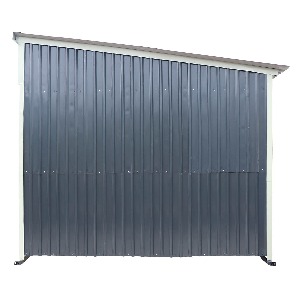 12' x 20' Horse Run-In Shed with Portable Skid Mount and Wide Front Opening for Livestock Shelter, Bolts & Nuts Assembling TMG-MSK1220